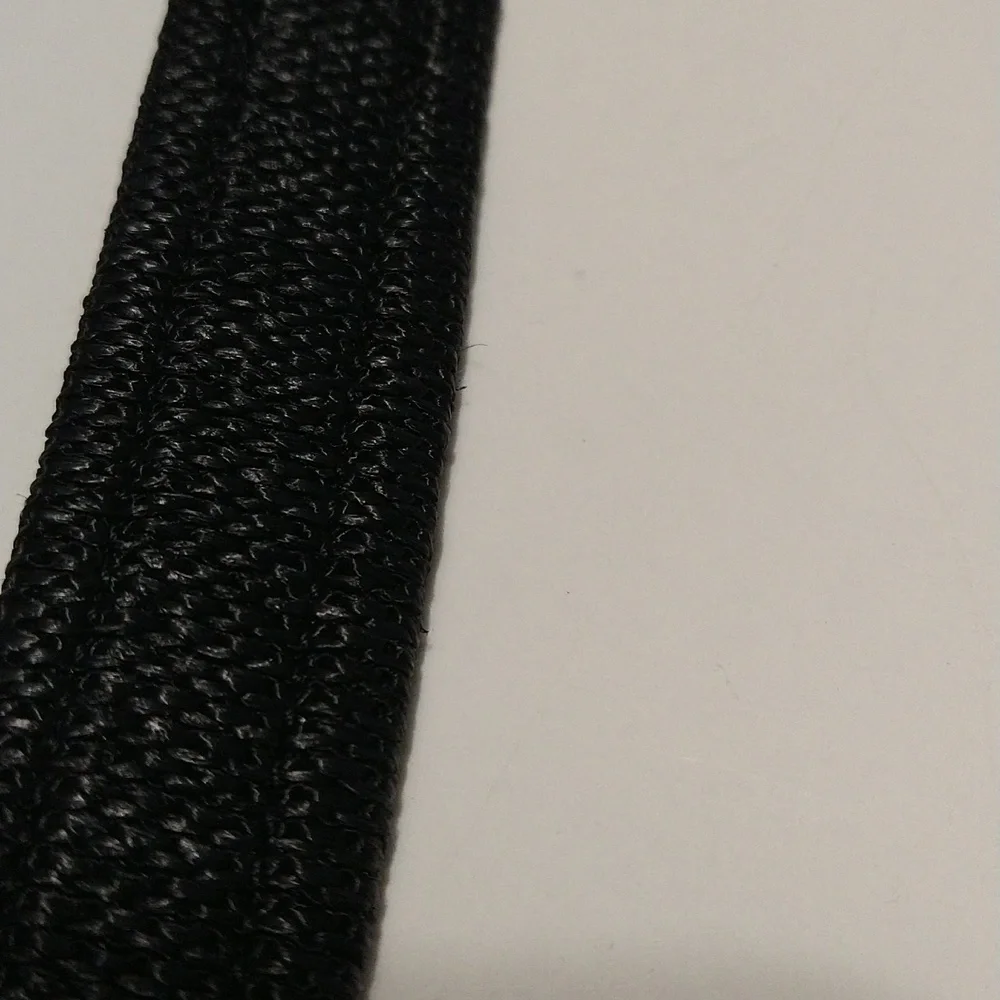 Unisex Black Textured Adjustable Tweed Look Belt Size 26-30 #W-784